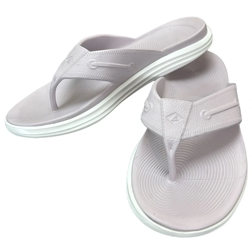 Sperry Windward Float Thong Flip Flops Sandals Sz 12 M Lilac Summer Comfy Beachy
